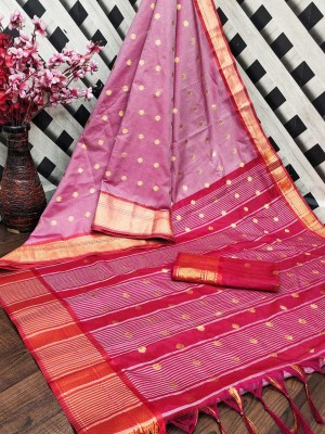 ASHTA Dyed Paithani Art Silk, Pure Silk Saree(Pink)