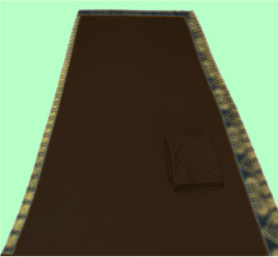 FabDaisy Solid/Plain Banarasi Lycra Blend, Chiffon Saree(Pack of 2, Brown)