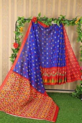 Saadhvi Woven Bollywood Georgette Saree(Blue)