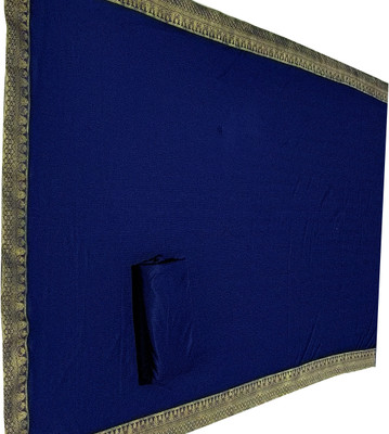 HouseOfCommon Self Design Bollywood Lycra Blend, Chiffon Saree(Blue)