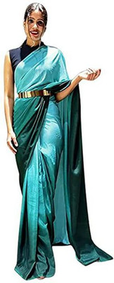 shiv textiles Self Design Bollywood Chiffon Saree(Green)