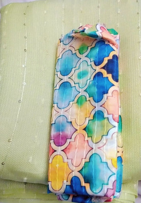 SWAPNA TANT HANDLOOM SARI Applique KHASI DHARA MUKHLI Jute Silk Saree(Pack of 2, Cream)