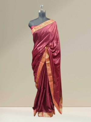 DEEPAK Printed Banarasi Silk Blend Saree(Maroon)