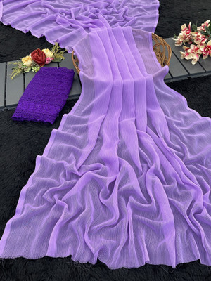 Sanskriti Synthetics Embellished Bollywood Georgette Saree(Blue)