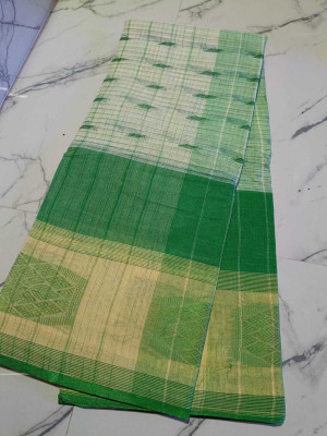 Dutta Woven Tant Pure Cotton Saree(Multicolor)