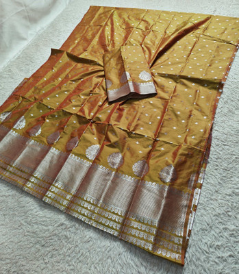 Skiran's Printed Mekhela Chador Polyester Saree(Pack of 2, Green)