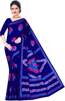 ANJANI SAREE Printed Bandhani Pure Cotton Saree(Blue)