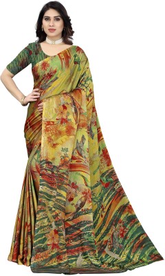 Winza Designer Printed, Floral Print Daily Wear Chiffon Saree(Multicolor)