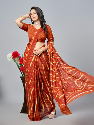 AVM SILK MILLS Printed Daily Wear Georgette Saree(Multicolor)