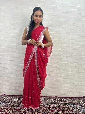 Beautiful Collection Printed Daily Wear Pure Silk Saree(Pink)