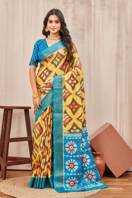 PremVastra Digital Print Mysore Art Silk Saree(Blue)