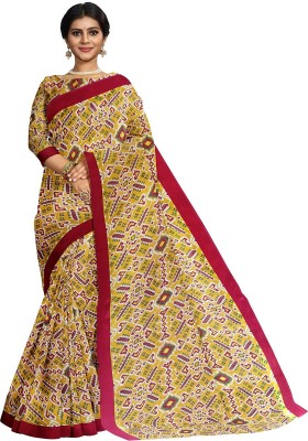 Ranisatiya Creation Woven, Embellished Daily Wear Cotton Blend, Net Saree(Red)