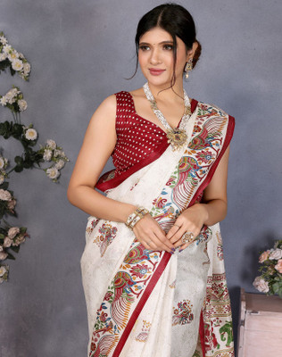 YASHIKA Printed Bollywood Art Silk Saree(Red)