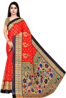 Jumki Fashion Printed Bollywood Crepe Saree(Green)