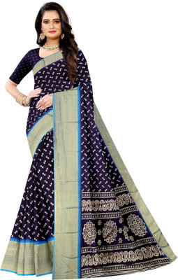 AVM SILK MILLS Embellished Bollywood Art Silk Saree(Black)