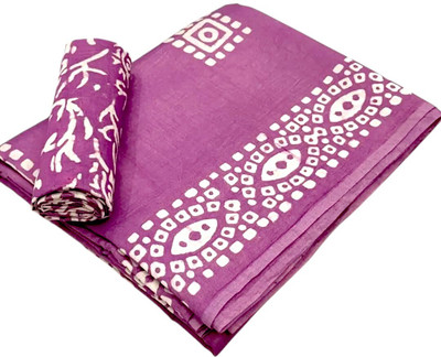 RJ CREATION Printed Daily Wear Pure Cotton Saree(Magenta)