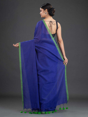 Bhadra Shopping Store Printed Sambalpuri Viscose Rayon, Cotton Blend Saree(Blue)