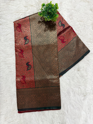 CP TEXTILE Embellished Banarasi Jacquard, Art Silk Saree(Multicolor)