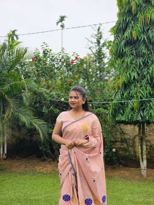 VARCREATION Woven Mekhela Chador Pure Cotton Saree(Multicolor)