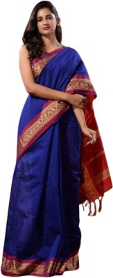 kalpana handloom Woven Handloom Cotton Silk Saree(Multicolor)