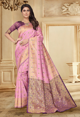 BULLDOZER Woven Patola Cotton Silk, Jacquard Saree(Multicolor)