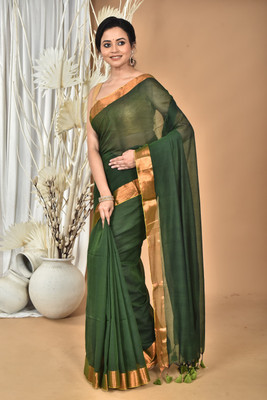 ANICENTRE Woven Handloom Pure Cotton Saree(Multicolor)