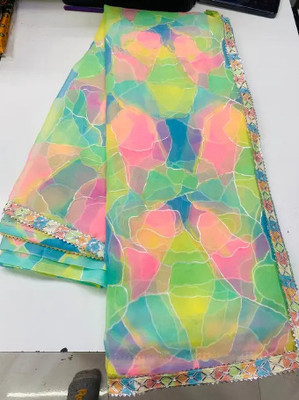 Salco Color Block Bollywood Georgette Saree(Multicolor)