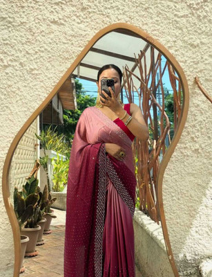 MAHADEV Printed Handloom Art Silk Saree(Red)