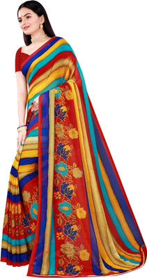 Suali Self Design Bollywood Georgette Saree(Multicolor)