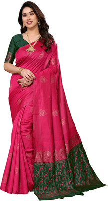 The Varnikaa Self Design Bollywood Art Silk Saree(Pink)