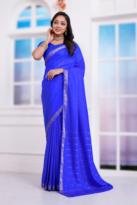 jeravi Dyed Bollywood Pure Silk Saree(Blue)