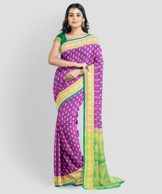 The FabLab Woven Paithani Jacquard, Silk Blend Saree(Multicolor)