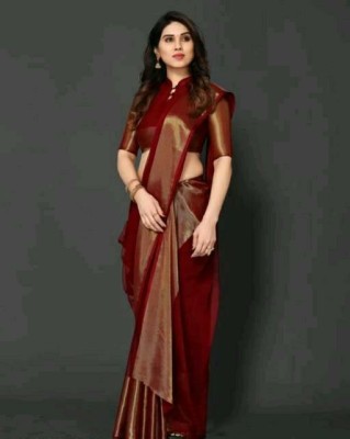 sareya veela Embellished Bollywood Chiffon Saree(Maroon)