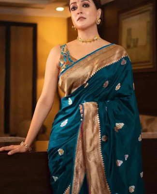Julee Self Design Banarasi Pure Silk Saree(Multicolor)