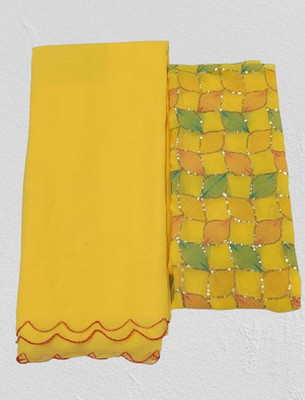 supalee tex Solid/Plain Bollywood Georgette Saree(Pack of 2, Multicolor)