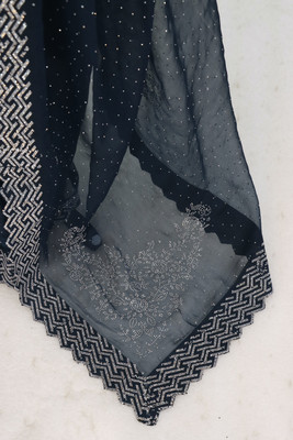 Jennyfab Embellished Bollywood Organza Saree(Light Blue)