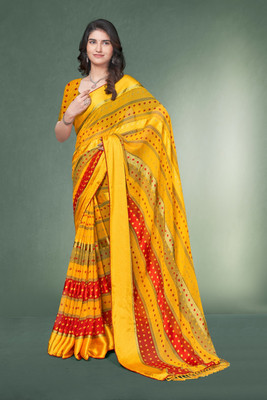 Nandita Printed Bollywood Satin Saree(Red)