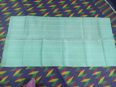 GRUHA LAKHSMI SAREES Striped Handloom Handloom Cotton Silk Saree(Light Green)