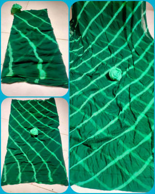 NeeLKANTH ENTERPRISE Digital Print Bandhani Chiffon Saree(Green)