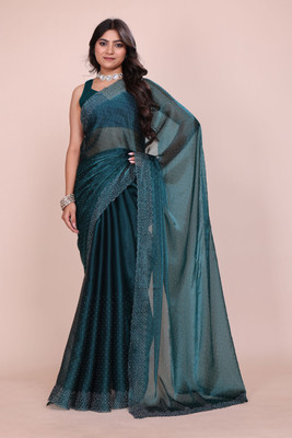 JS Clothing Mart Embellished Bollywood Jimmy choo Saree(Green)