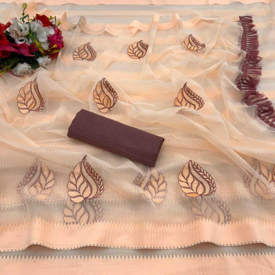 AAMONASTHA Embroidered Bollywood Net Saree(Light Green)