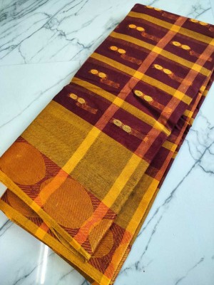 Maasaree Temple Border Tant Pure Cotton Saree(Pink)