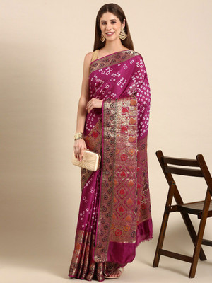 ANOUK Printed Saree with Attached Blouse Art Silk Saree(Red)