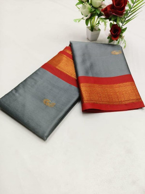 Hashir textile Woven Assam Silk Cotton Silk Saree(Grey)