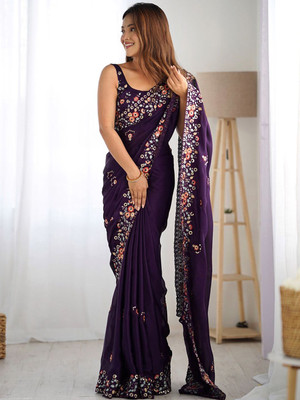 Sangria Embellished Daily Wear Chiffon Saree(Multicolor)