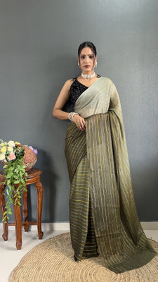 YANKITA Embellished Daily Wear Georgette Saree(Light Green)