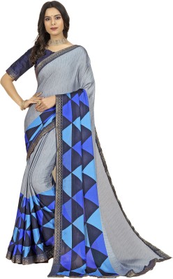 Rangita Printed Daily Wear Georgette Saree(Grey)