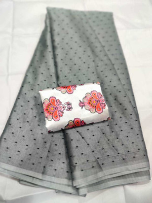 MM VENTURE Printed Bandhani Chiffon Saree(Grey)