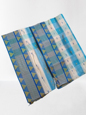 Bikash Dutta Fashion Self Design Tant Pure Cotton Saree(Light Green)