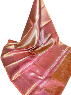 Unique handloom Woven Banarasi Tissue Saree(Pink)